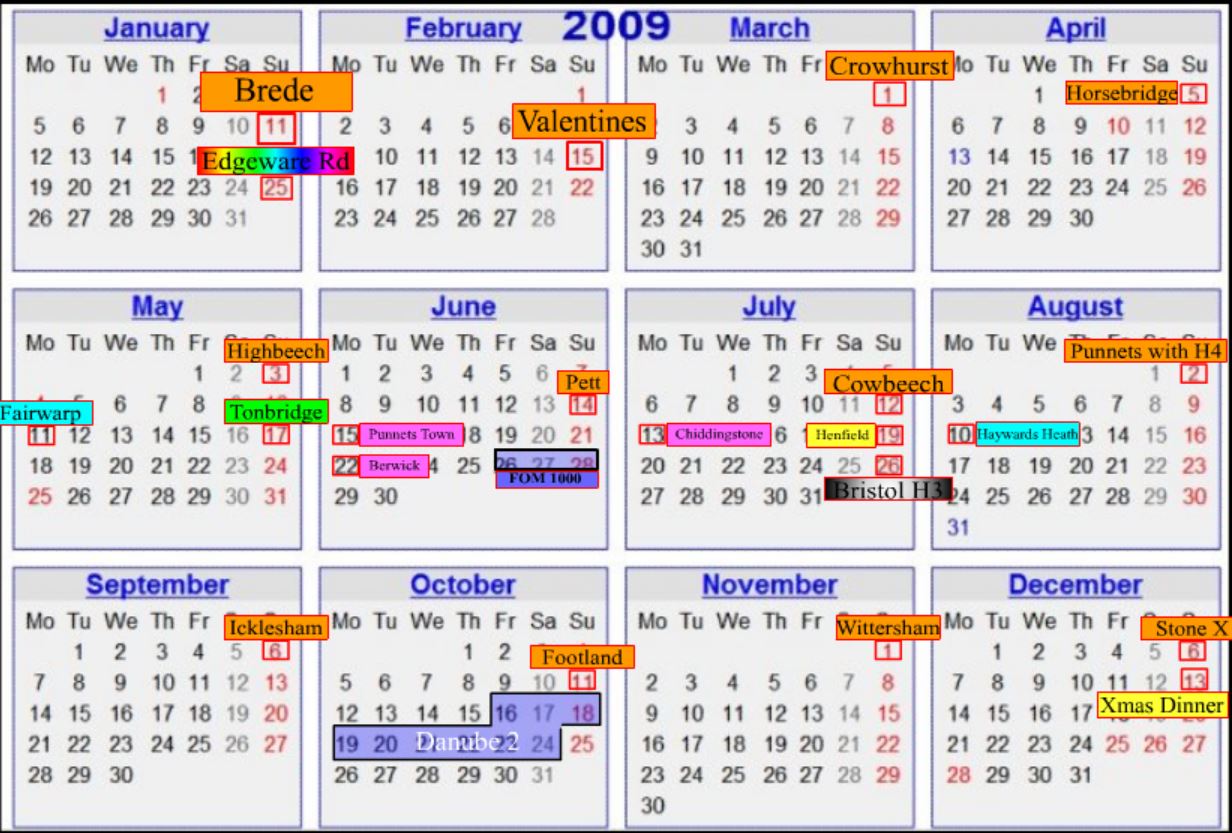 h4 calendar 2009